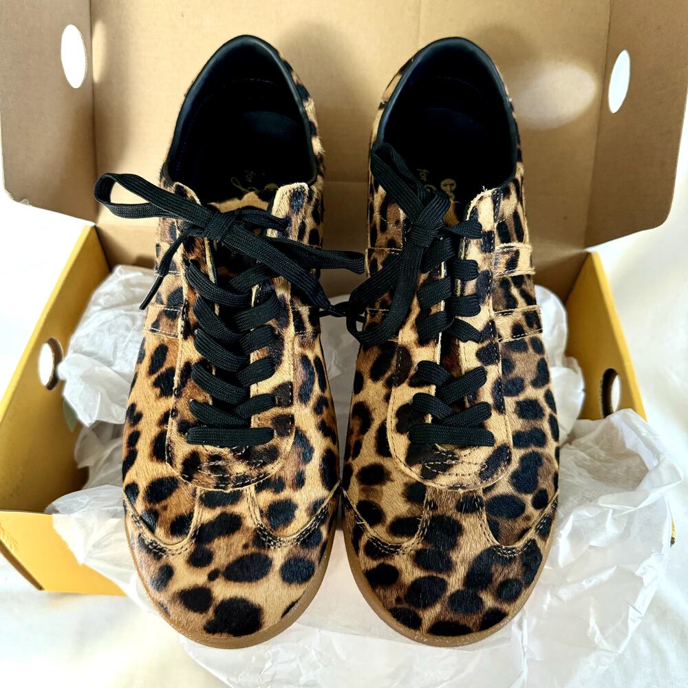 NIB GOLA x J.Crew Bullet Sneakers Leopard Print Calf Hair 10 shoes
